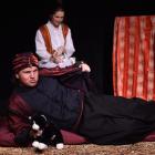 Tomuri Spicer as Abanazar,  Patricia Pantleon as Aladdin rehearse for the pantomime.PHOTOS:...