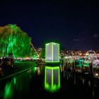 A temporary structure on Lake Wakatipu was lit up as part of the launch of the new ...
