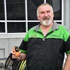 Southland Locator Beacon Charitable Company chairman John Munro with one of the locator beacons...