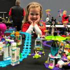 Lily Sargent (5) was the youngest exhibitor at the Southland Brick Show in Invercargill. PHOTO:...