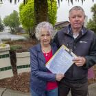 Jo Dickson and Maurice Grant started the petition. Photo: Geoff Sloan
