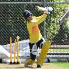 Otago batsman Josh Finnie gets in some practice during an optional net session at the University...
