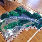 This topographically accurate map of Milford Sound is constructed entirely out of Lego. PHOTO:...