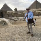 Author Tom Scott in Egypt following the footsteps of war hero Charles Upham, the subject of his...