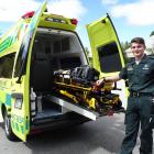 St John ambulance officer Zac Armstrong at the rear of the first response unit which will be used...