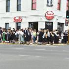 Students graduating last week were out and about with family and friends after the ceremonies...