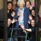 Bradford Manor Rest Home staff (from bottom left) Juanita Arthur, Keili Amato, 
...