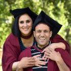 Jordanian-born couple Suzan Almomani and Issam Mayyas prepare to graduate together in Dunedin...