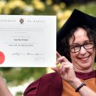 Sue Wootton with her University of Otago doctoral certificate. PHOTO: PETER MCINTOSH 