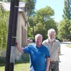  St Bathans Area Community Association members Keith Hinds (left) and Euan Johnstone stand beside...