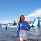 Emily Rutherford at her sprawling Kiwi Water Park in Lowburn, on the shore of Lake Dunstan....