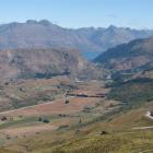 Part of the Wakatipu Basin, looking towards Queenstown and Cecil Peak, is starting to show the...