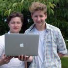 University of Otago students Alex Thomson (left) and Gabriel Dykes are developing their business...