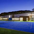 The visual and performing arts centre at St Hilda’s, seen from the new netball/tennis court....