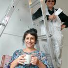 Rex Brumby applies finishing touches to the Neux Bar &amp; Kitchen at Port Molyneux School in...