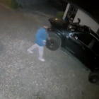 A still of CCTV footage showing an unidentified man attempting to entering a vehicle in Shotover...