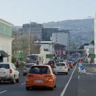 The one- way system heading north on Cumberland St, outside Countdown. Photo: ODT files