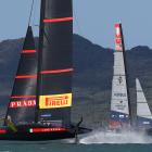 Luna Rossa dominated American Magic in both of today's semi-final races. Photo: Getty Images