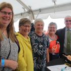 Enjoying the New Year’s Day meeting at the Riverton Racecourse are (from left) Debbie Monteith,...