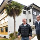 Maitland St resident Sean Paget (left) thanks Kainga Ora deputy chief executive, South Island,...