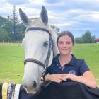 Pippa Collins (17) and horse First Lady back at home, after claiming the junior rider title at...