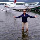 Wings &amp; Water owner Kylie Krippner proudly shows the new floatplane based in Te Anau. PHOTO:...