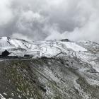 There was a glimmer of sunshine as snow fell thick and fast on the summits at Cardrona Alpine...