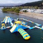 The new Kiwi Water Park in Lowburn near Cromwell is proving very popular. PHOTO: STEPHEN JAQUIERY