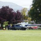 An Aspiring Helicopters helicopter and search and rescue personnel involved in the search for the...