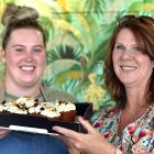 The Blend Espresso team, including Helena Findlay (left), delivered cake to Mosgiel’s Karen...