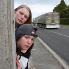 Clinton residents including sisters Jess (17) and Dani Delaney (13) — photographed when speed...