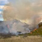 Helicopters working at the scene of the Clarence Valley fire. Photo: Fire and Emergency NZ