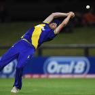 The Volts’ Michael Rae spills a catch in his side’s Super Smash loss to the Canterbury Kings at...