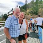 Bruce at the top of the bridge with his daughter Annie Horgan. Photo: Annie Horgan