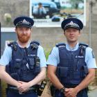 Oamaru’s newest police officers, Constable Matt Davey (left) and Constable Mitch McRae. PHOTOS:...