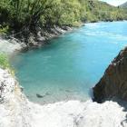 The spot on the Kawarau River where a woman was swept away yesterday. PHOTOS: GUY WILLIAMS