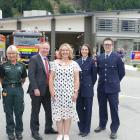 Attending the opening ceremony for Queenstown’s refurbished Isle St fire station are (from left)...
