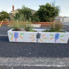 A planter box in Bush Rd, which will be removed when the second stage of the Mosgiel-Taieri Safer...