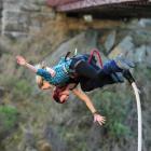 Tourists take the AJ Hackett bungy jump off the Kawarau bridge in August. Photo Supplied.