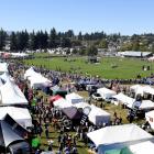 An aerial view of the Wanaka A&P Showgrounds during the Wanaka show grand parade on Saturday. 