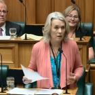 Taieri Labour MP Ingrid Leary speaks in Parliament on Thursday. PHOTO: PARLIAMENT TV
