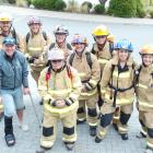Pictured before the start the ‘‘March March’’ up Queenstown Hill on Saturday are (back, from left...