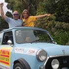 Father and daughter Jarrod and Maddie (17) Frazer, of Wanaka, celebrate the arrival of the Pork...