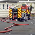 Emergency services respond to a suspicious fire at Bathgate Park School, in Macandrew Rd, South...