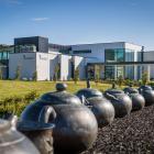 Bronze teapots and the Zealong offices and tea factory.PHOTOS: CHARMIAN SMITH