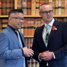 Digital Council for Aotearoa New Zealand chairman Mitchell Pham (left) and Digital Economy and...