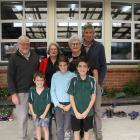 Grandparents (from left) Mike and Patty Robinson and Pauline and Robert Weir spend time with...