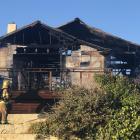 The house in Bluff was fully involved in fire. Photo: Luisa Girao