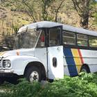 Billy the Bus parked on a section in the Kawarau Gorge in September 2016. PHOTO: SUPPLIED.