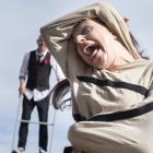 Rollicking Entertainment founder and performer Lizzie Tollemache and performer Paul Klaass...